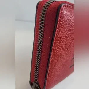 Gucci Red Leather Long Continental Interlocking GG Zip Around Wallet