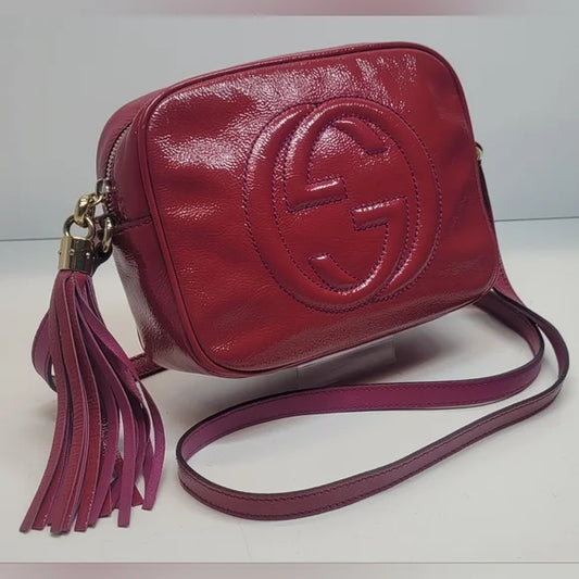 Gucci Pink Patent Leather Disco Soho 🔥🩷