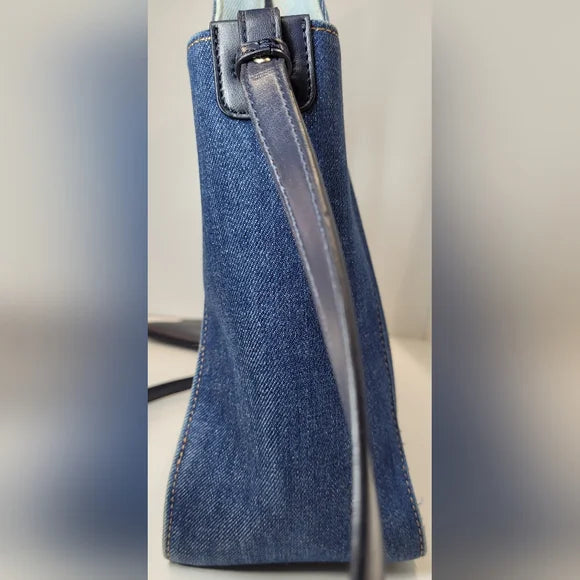 Stella McCartney 2 Way Blue Eco Denim Tote Bag with 2 Piece
