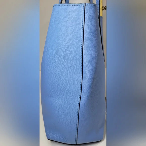 Fendi F is Fendi Blue Leather Shopping Tote Bag with 2 Piece