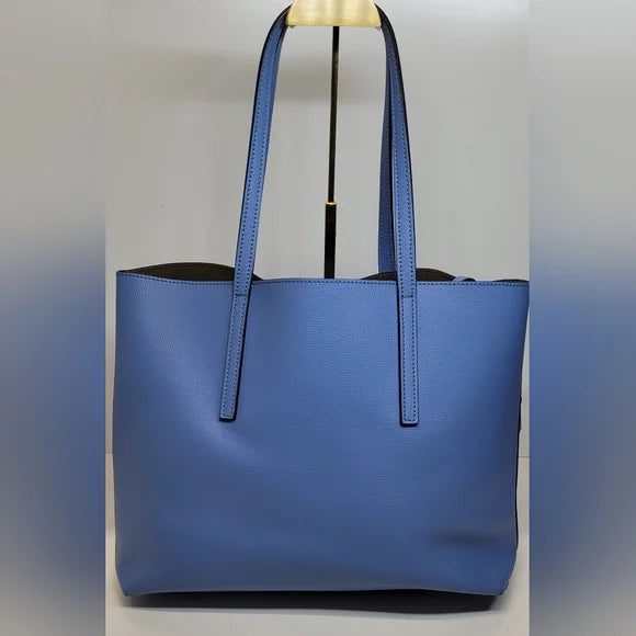 Fendi F is Fendi Blue Leather Shopping Tote Bag with 2 Piece