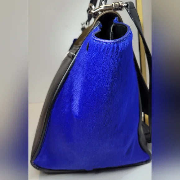 Celine Trapeze Tri Color Leather & Suede Handbag