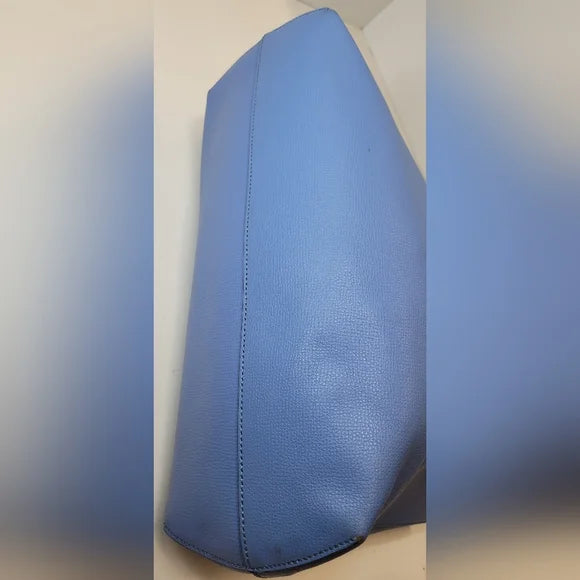 Fendi F is Fendi Blue Leather Shopping Tote Bag with 2 Piece