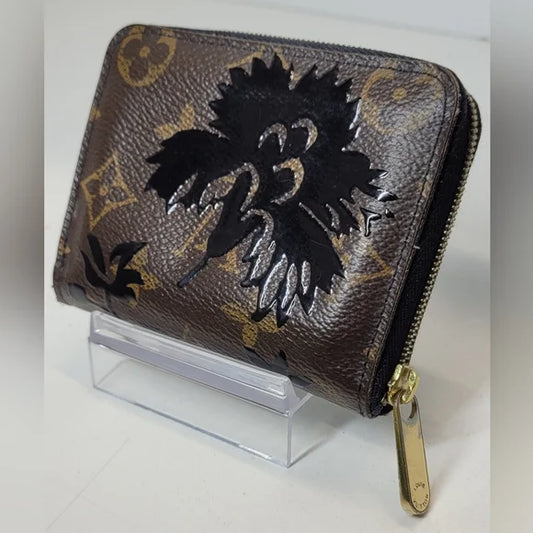Louis Vuitton Limited Edition Brown Monogram Blossom Zippy Wallet