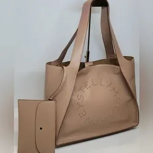 Stella McCartney large logo signature bag with extra wristlet