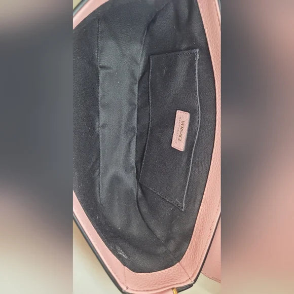 Versace Virtus Pink Calf Leather Handbag NWOT