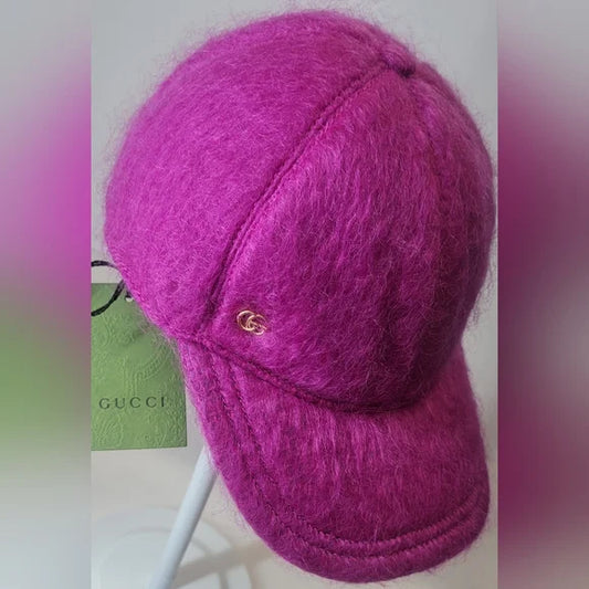 Gucci Pink Fuzzy Baseball Hat NWT