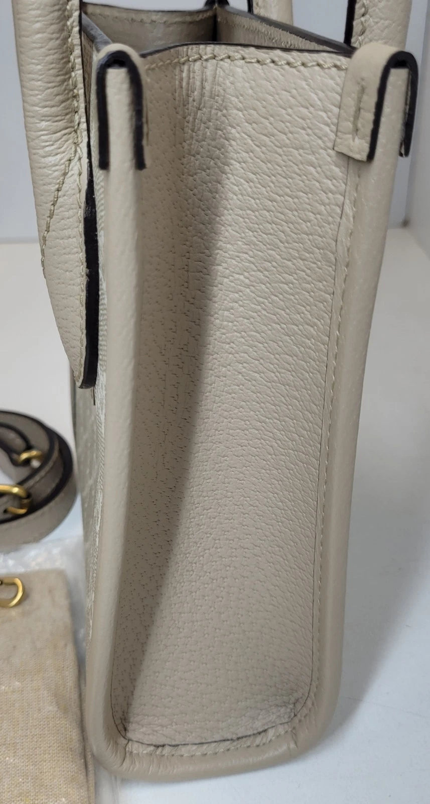 Gucci Interlocking G Beige Coated Canvas Mini 2 Way Tote Bag