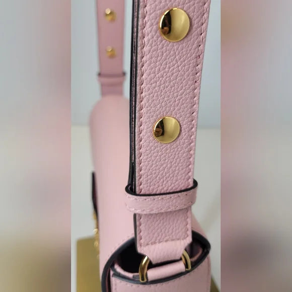 Versace Virtus Pink Calf Leather Handbag NWOT