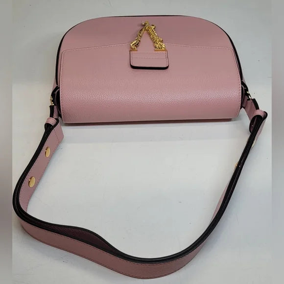 Versace Virtus Pink Calf Leather Handbag NWOT