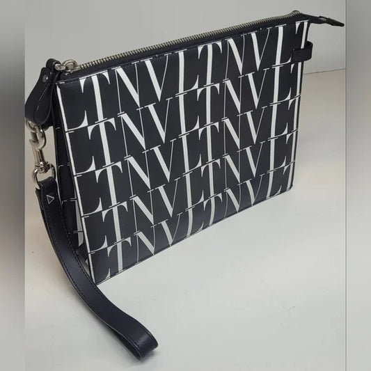 Valentino Garvavani Black Leather Clutch NWOT