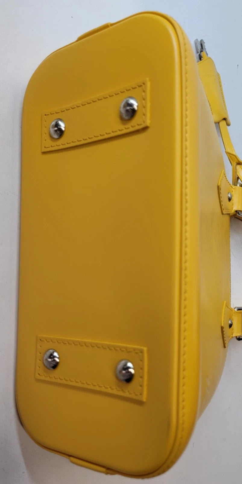 Louis Vuitton Yellow Epi Leather Alma BB w/ Strap & Lock And Key