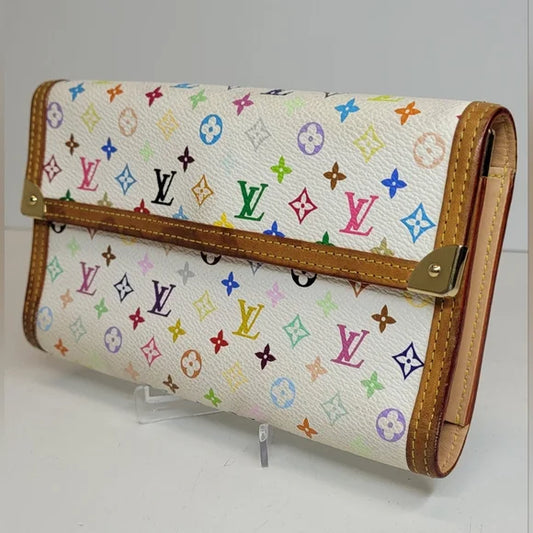 Louis Vuitton Murakami Multicolor Monogram Leather Porte Tresor Long Wallet
