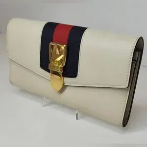 Gucci Sylvie White Leather Wallet