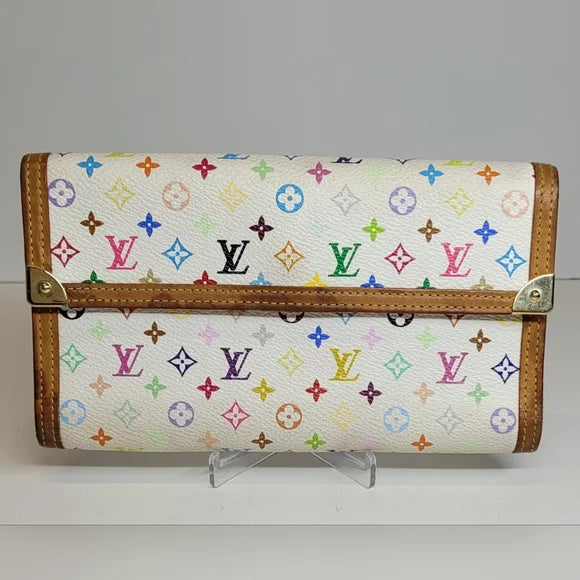 Louis Vuitton Murakami Multicolor Monogram Leather Porte Tresor Long Wallet