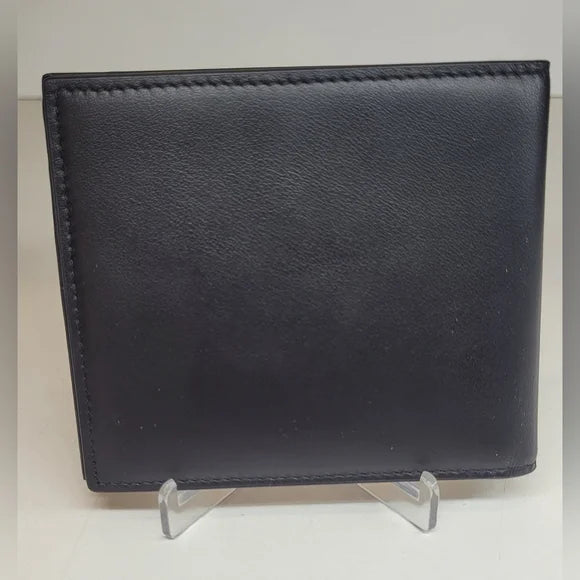 Dolce & Gabanna Mens Black Leather Logo Bi Fold Wallet