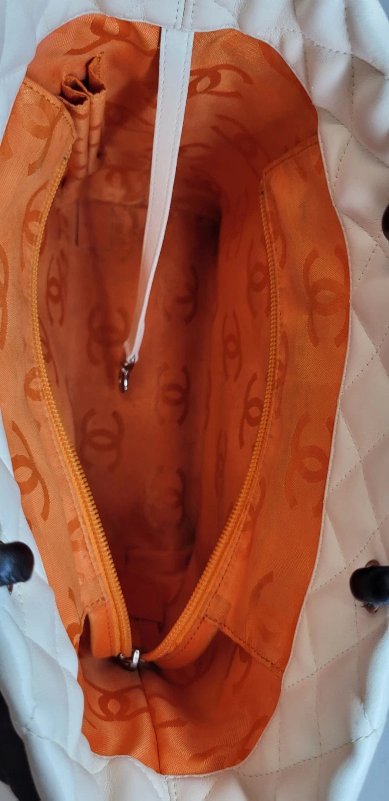 Chanel Cambone Quilted Lambskin Handbag With Python CC