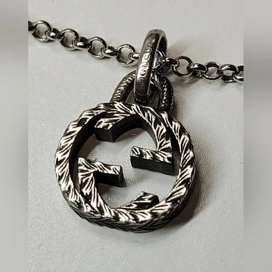 Gucci Interlocking G Sterling Silver Necklace