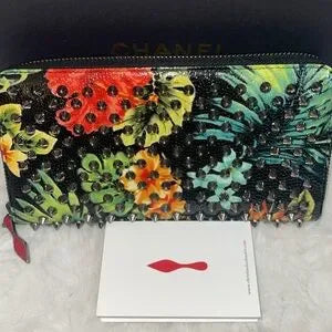 Christian Louboutin paradise spiked long zippy wallet