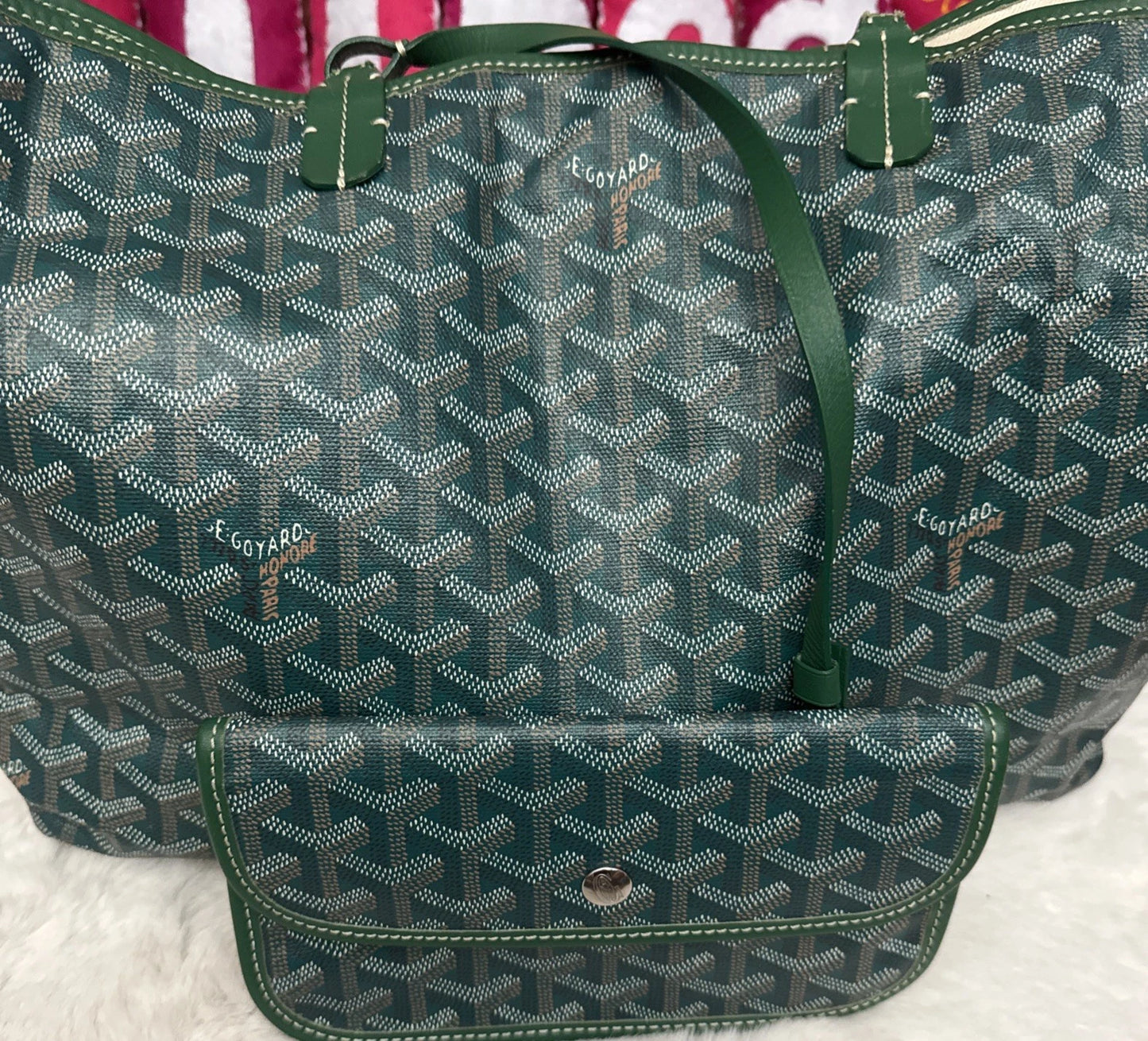 Goyard Saint Louis Tote Coated Canvas MM With Wristlet