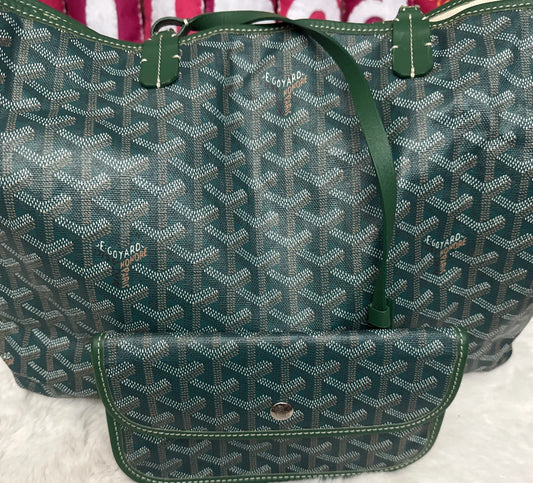 Goyard Saint Louis Tote Coated Canvas MM With Wristlet