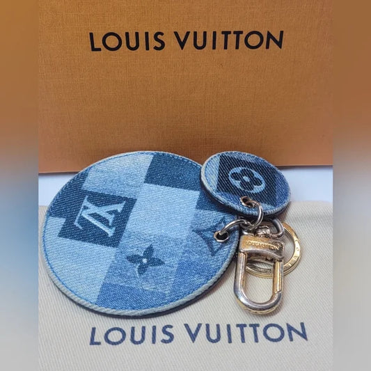 Louis Vuitton Denim Key Ring / Bag Charm
