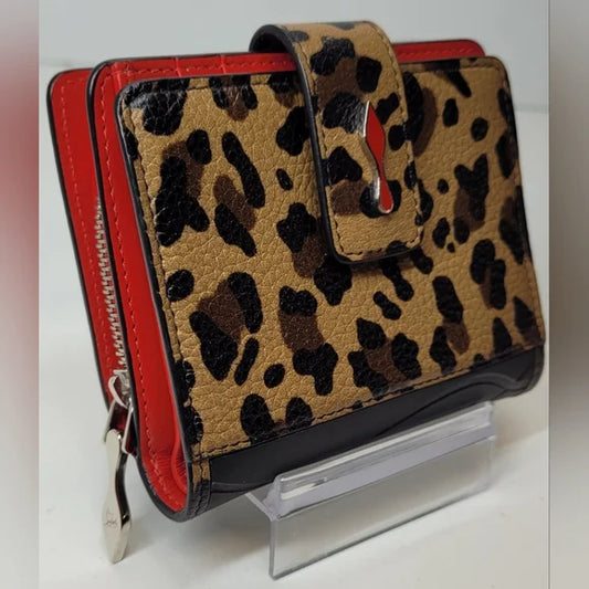 Christian Louboutin Paloma Leopard Print Small Zippy Wallet