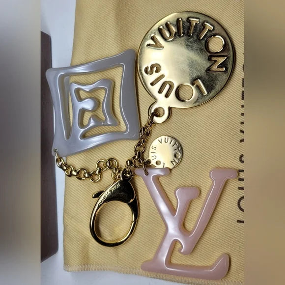 Louis Vuitton Tahitienne Gold And Pink Bag Charm