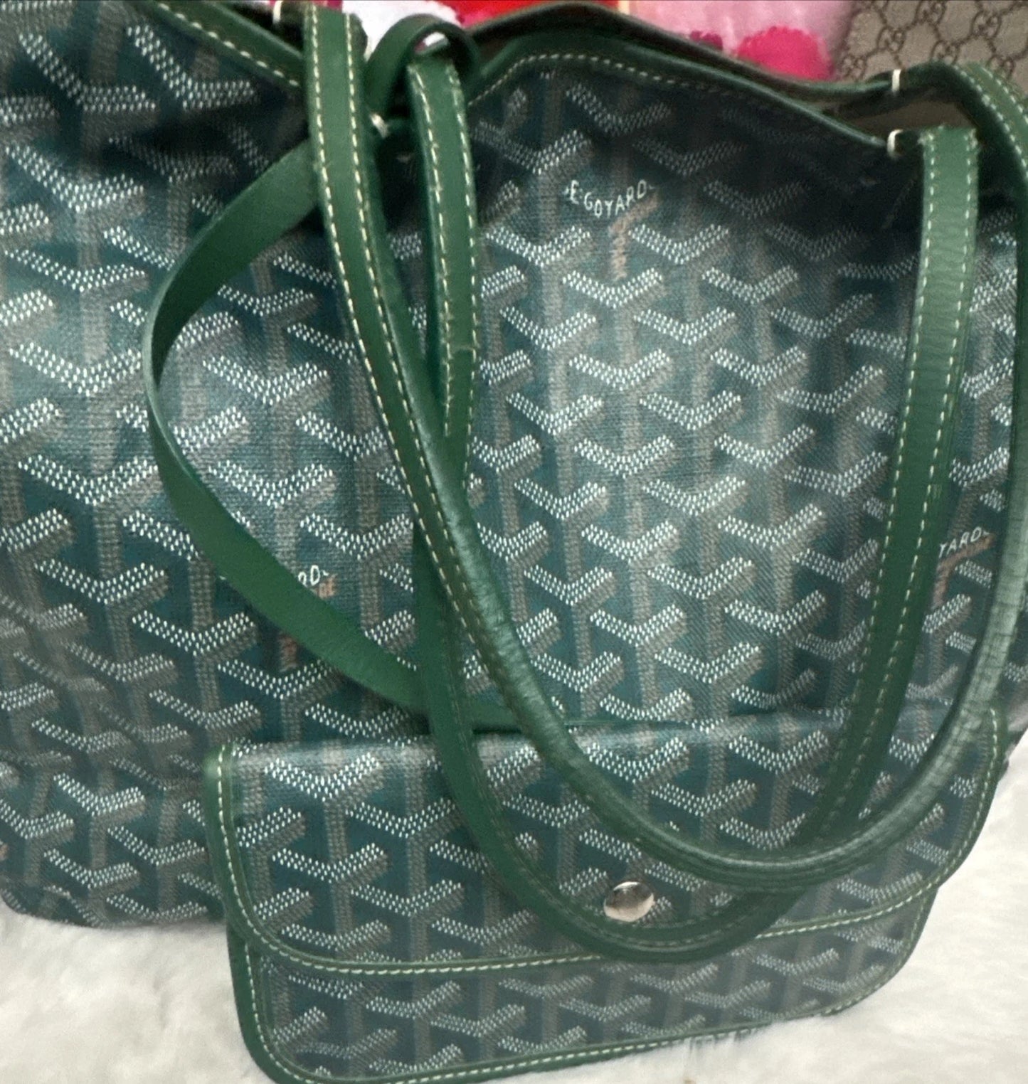 Goyard Saint Louis Tote Coated Canvas MM With Wristlet