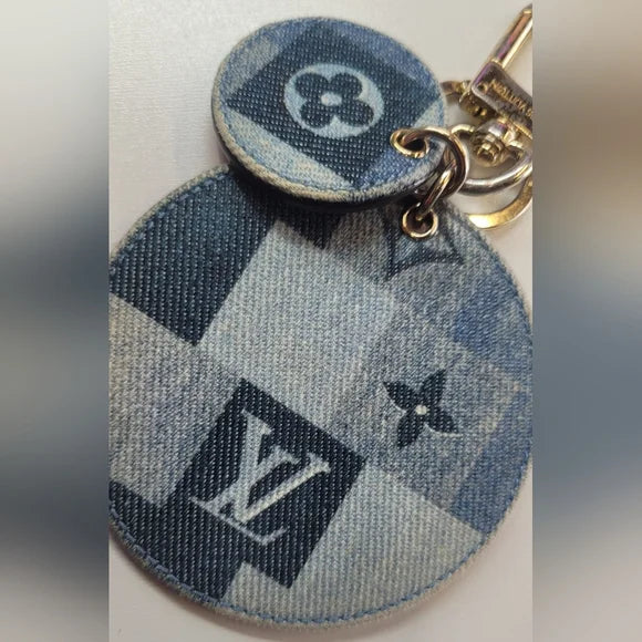 Louis Vuitton Denim Key Ring / Bag Charm