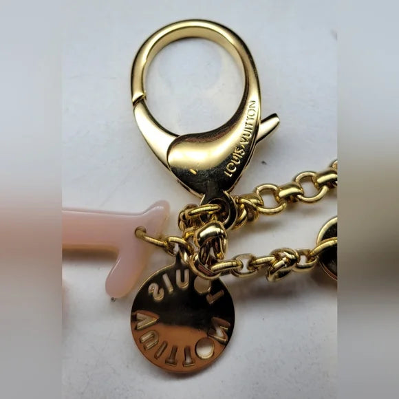 Louis Vuitton Tahitienne Gold And Pink Bag Charm