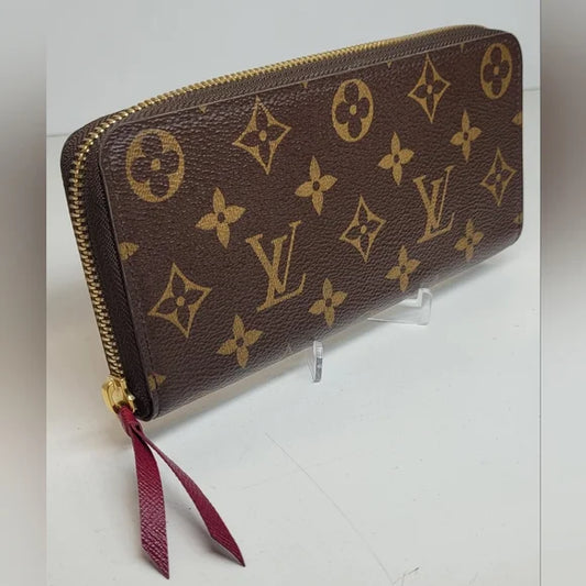 Louis Vuitton Brown Monogram Clemence Long Zippy Wallet