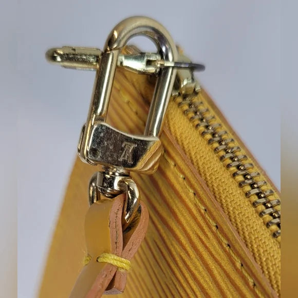 Louis Vuitton Yellow Leather Epi Pochette