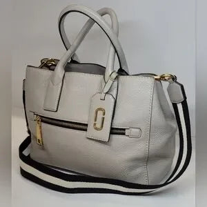 Like new Marc Jacobs Light Grey Gotham Tote with Cotton Strap