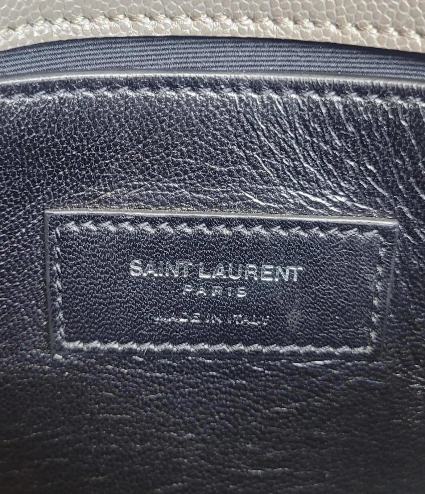 YSL West Hollywood Gray Leather Shoulder Bag