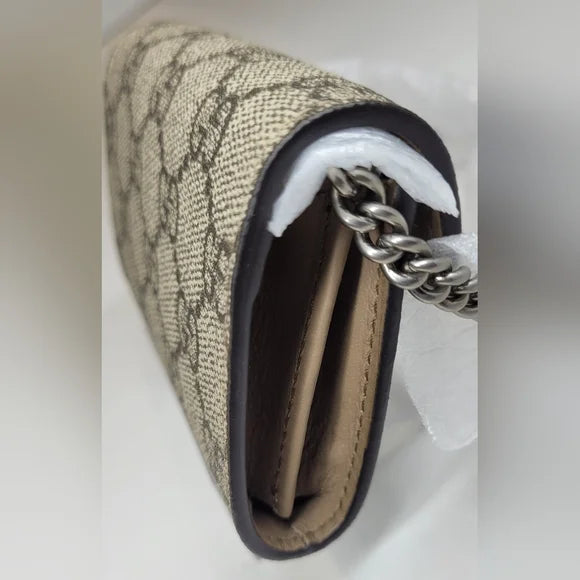 Brand new Gucci GG mini Supreme Dionysus Coin Purse on a chain/wallet
