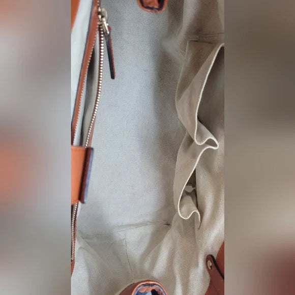 Gucci Blue Denim Leather Handbag