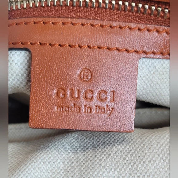 Gucci Blue Denim Leather Handbag