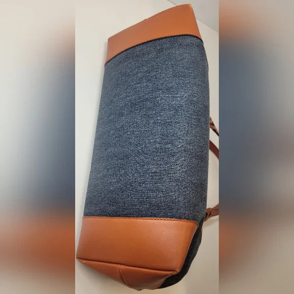 Gucci Blue Denim Leather Handbag